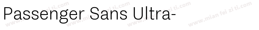 Passenger Sans Ultra字体转换